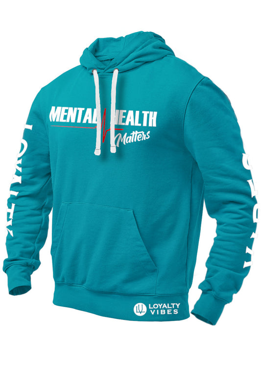Loyalty Vibes Mental Health Matters Graphic Hoodie Urban Blue Loyalty Vibes