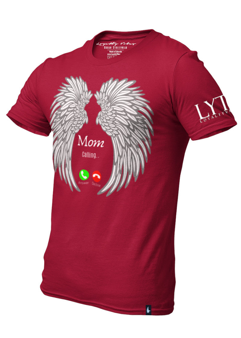 Loyalty Vibes Mom Calling Memorial Graphic T-Shirt Maroon Loyalty Vibes