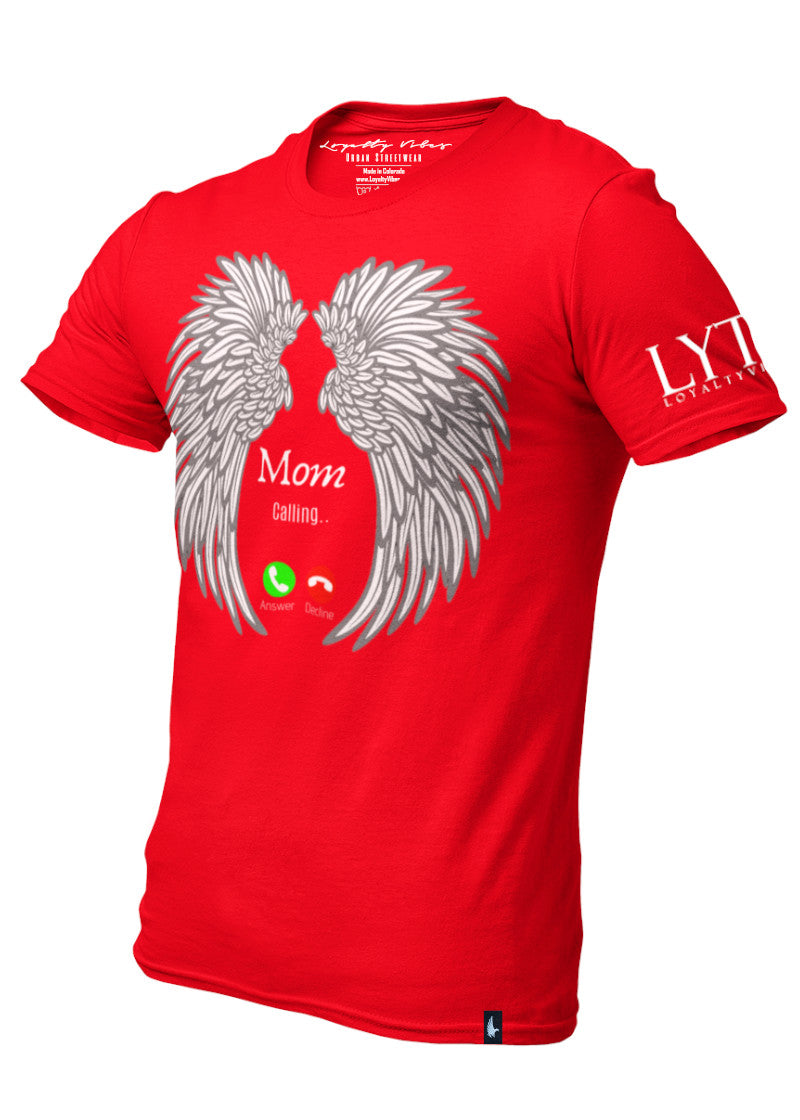 Loyalty Vibes Mom Calling Memorial Graphic T-Shirt Red Loyalty Vibes