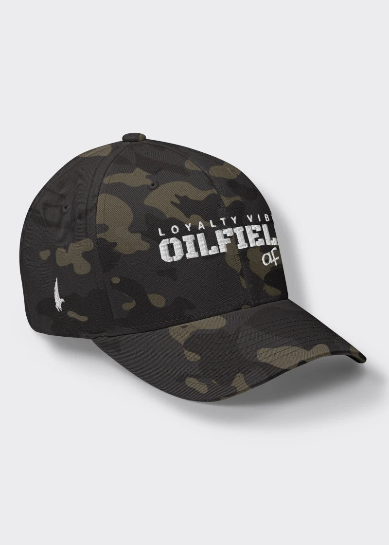 Loyalty Vibes Oilfield AF Fitted Hat Black Camo Loyalty Vibes