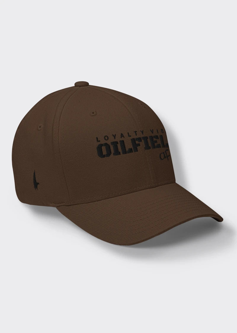 Loyalty Vibes Oilfield AF Fitted Hat Brown Black Loyalty Vibes