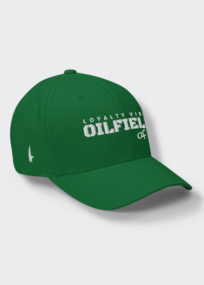 Loyalty Vibes Oilfield AF Fitted Hat Green Loyalty Vibes