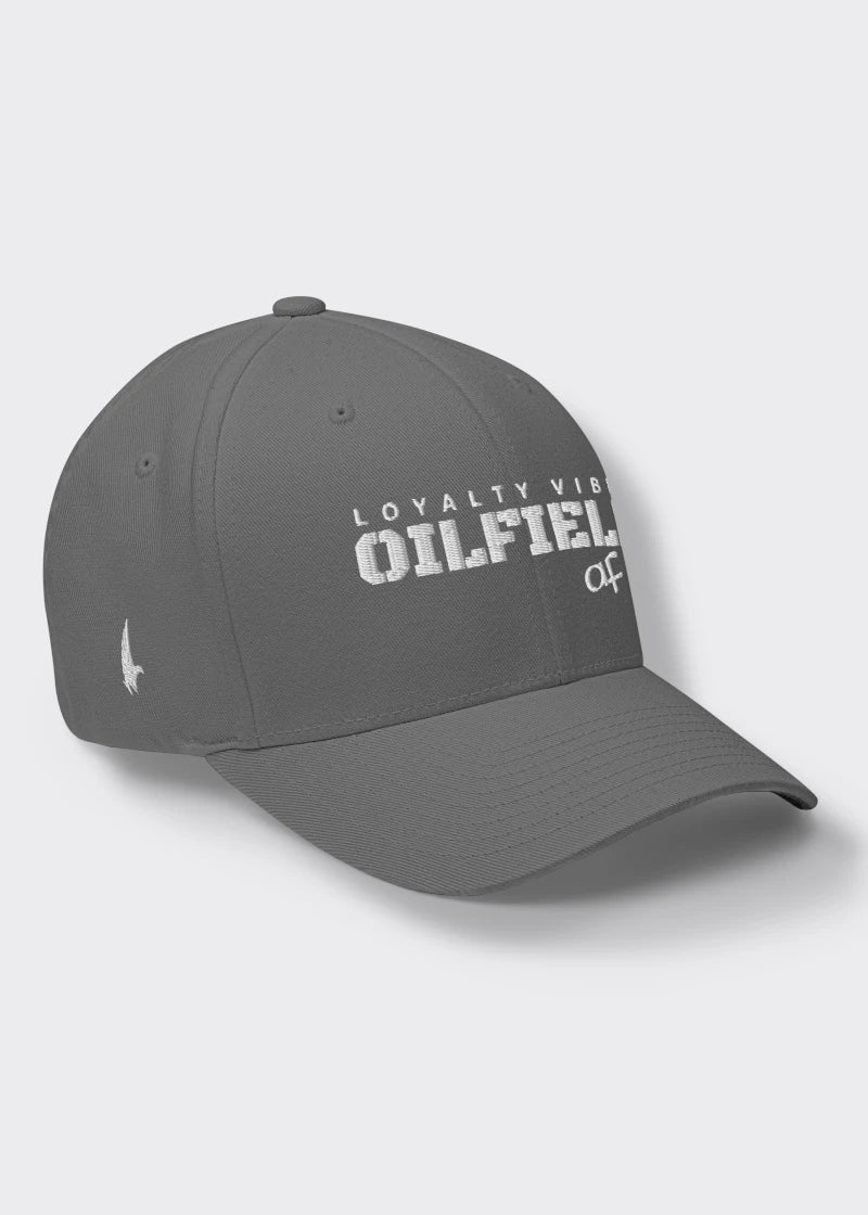 Loyalty Vibes Oilfield AF Fitted Hat Grey Loyalty Vibes