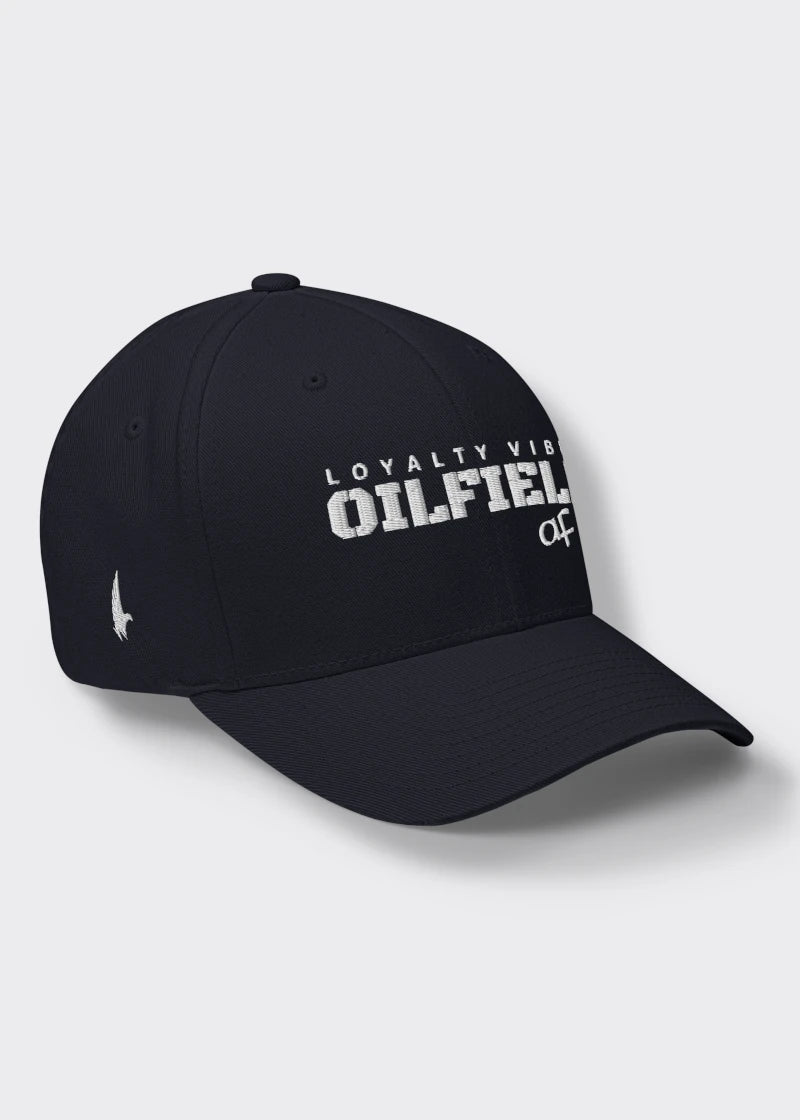 Loyalty Vibes Oilfield AF Fitted Hat Navy Blue Loyalty Vibes