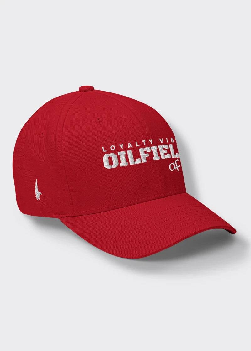 Loyalty Vibes Oilfield AF Fitted Hat Red Loyalty Vibes