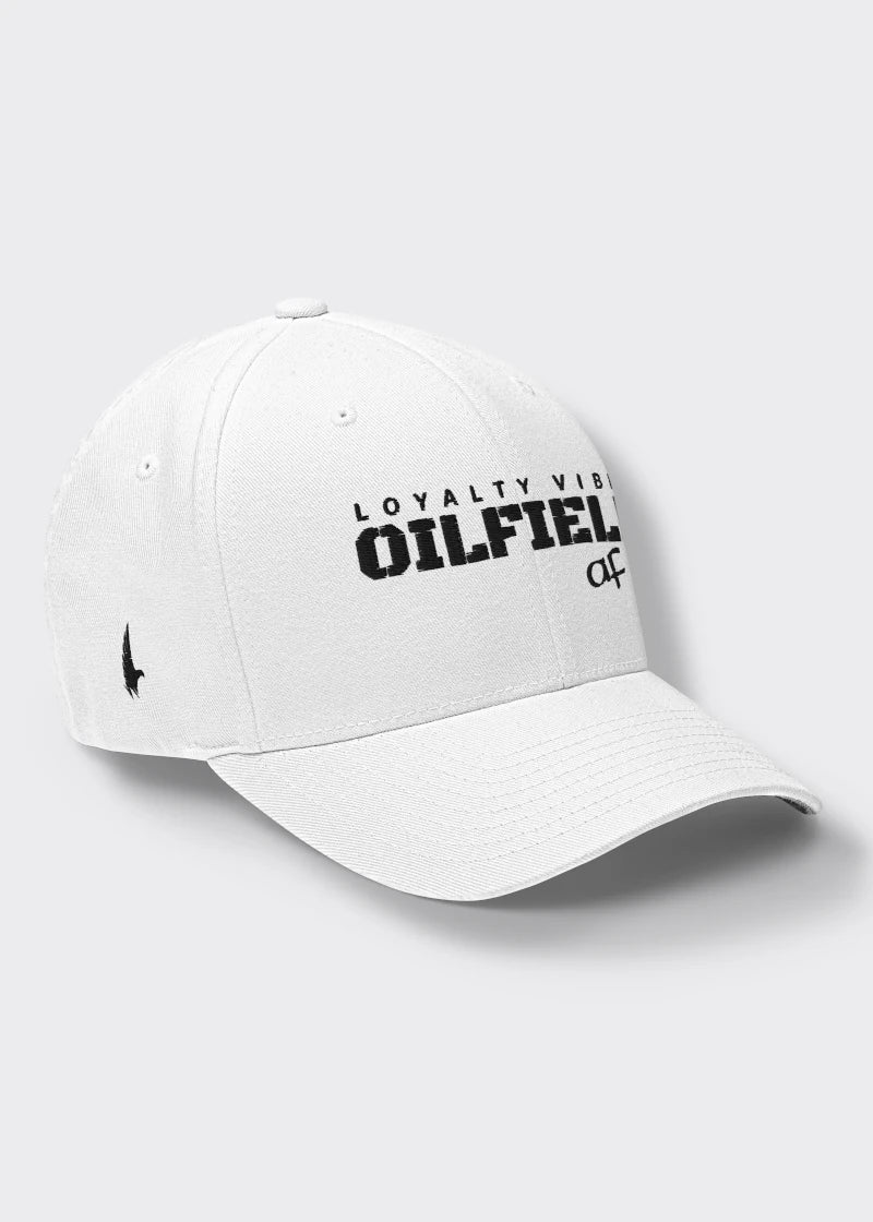 Loyalty Vibes Oilfield AF Fitted Hat White Loyalty Vibes