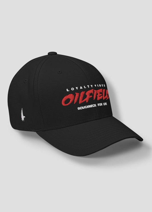 Loyalty Vibes Oilfield Roughneck Fitted Hat Black Loyalty Vibes