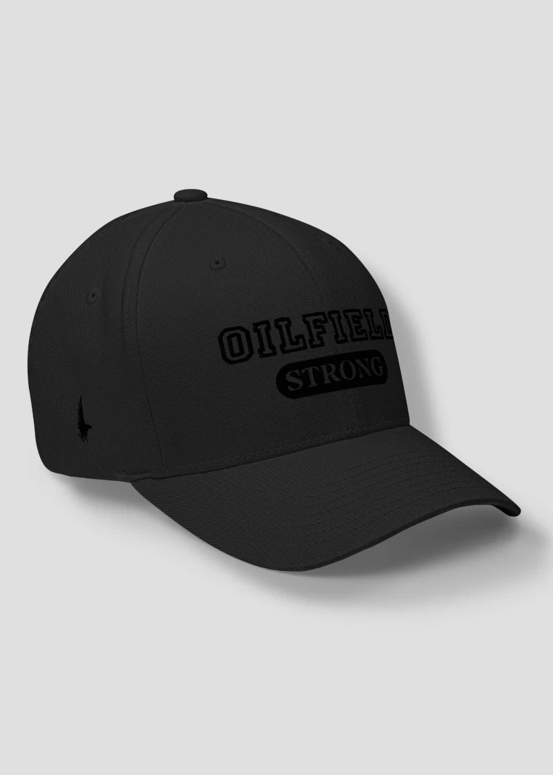 Loyalty Vibes Oilfield Strong Fitted Hat Blackout Loyalty Vibes