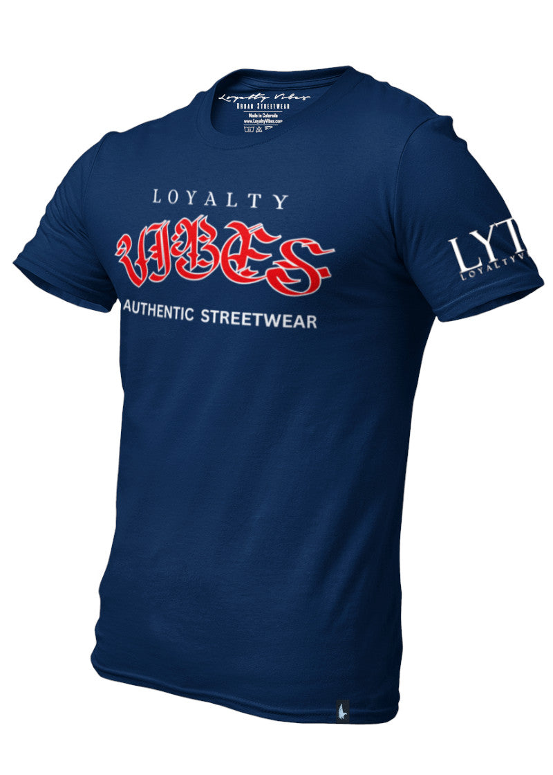 Loyalty Vibes Ripper Streetwear T-Shirt Navy Blue Loyalty Vibes