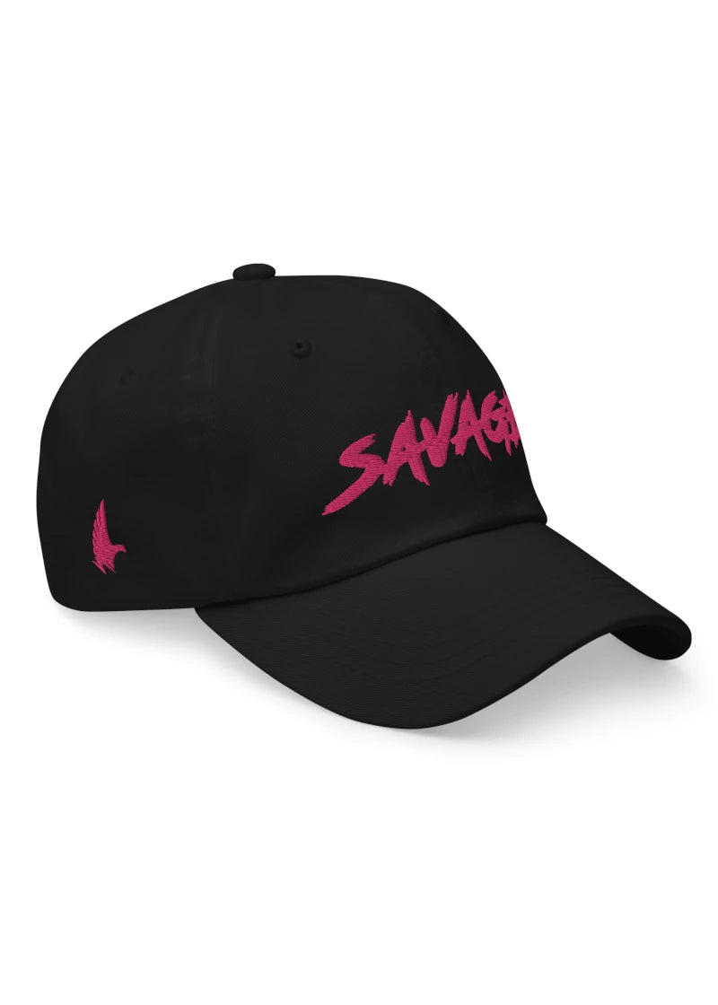 Loyalty Vibes Savage Dad Hat Black Pink Adjustable Loyalty Vibes