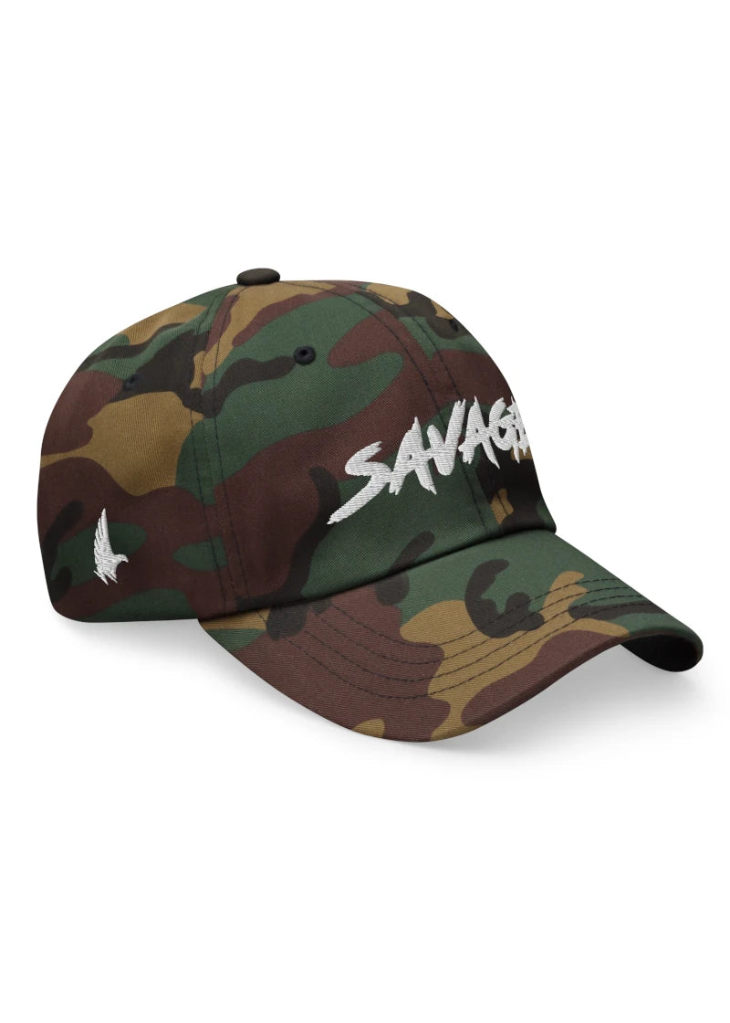 Loyalty Vibes Savage Dad Hat Camo Adjustable Loyalty Vibes