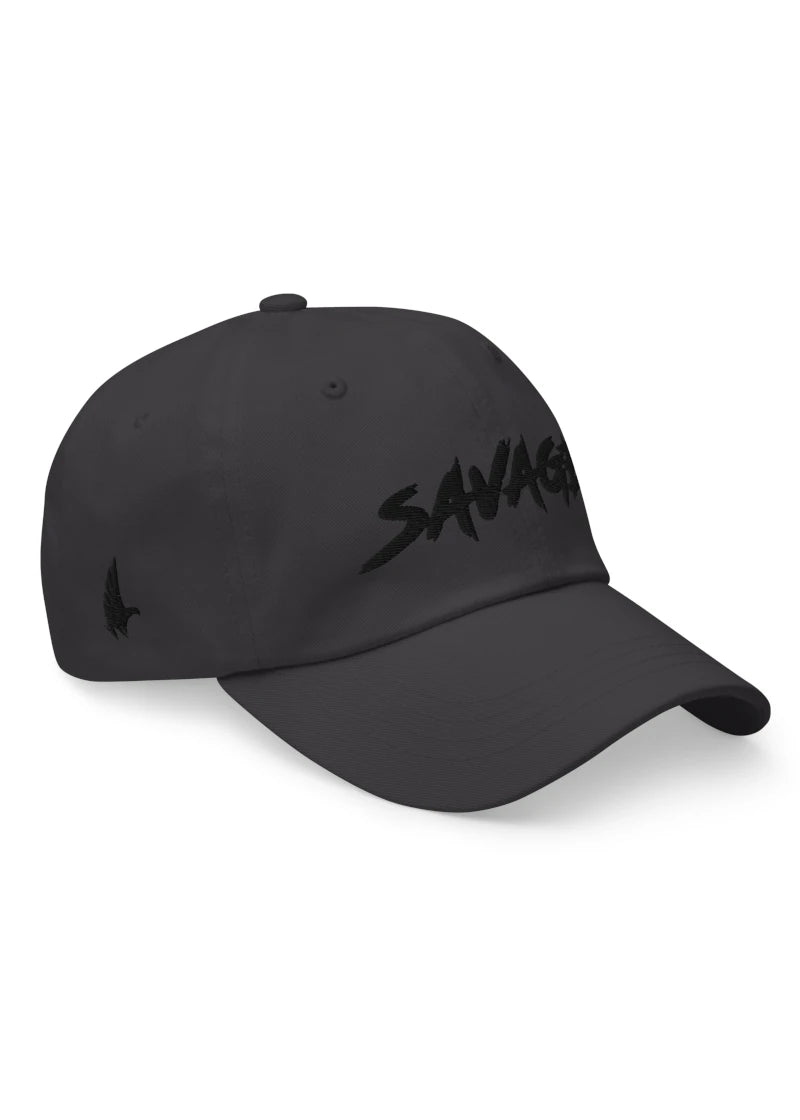 Loyalty Vibes Savage Dad Hat Charcoal Gray Black Adjustable Loyalty Vibes