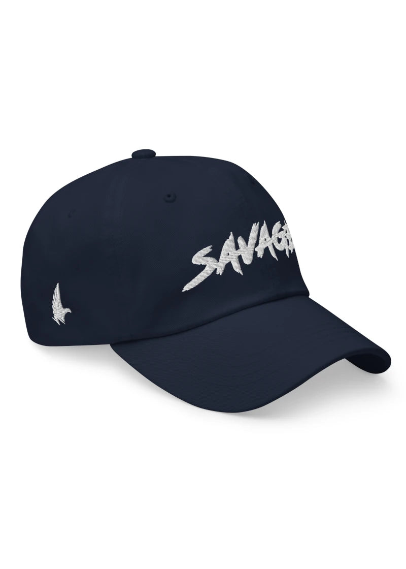 Loyalty Vibes Savage Dad Hat Navy Blue Adjustable Loyalty Vibes