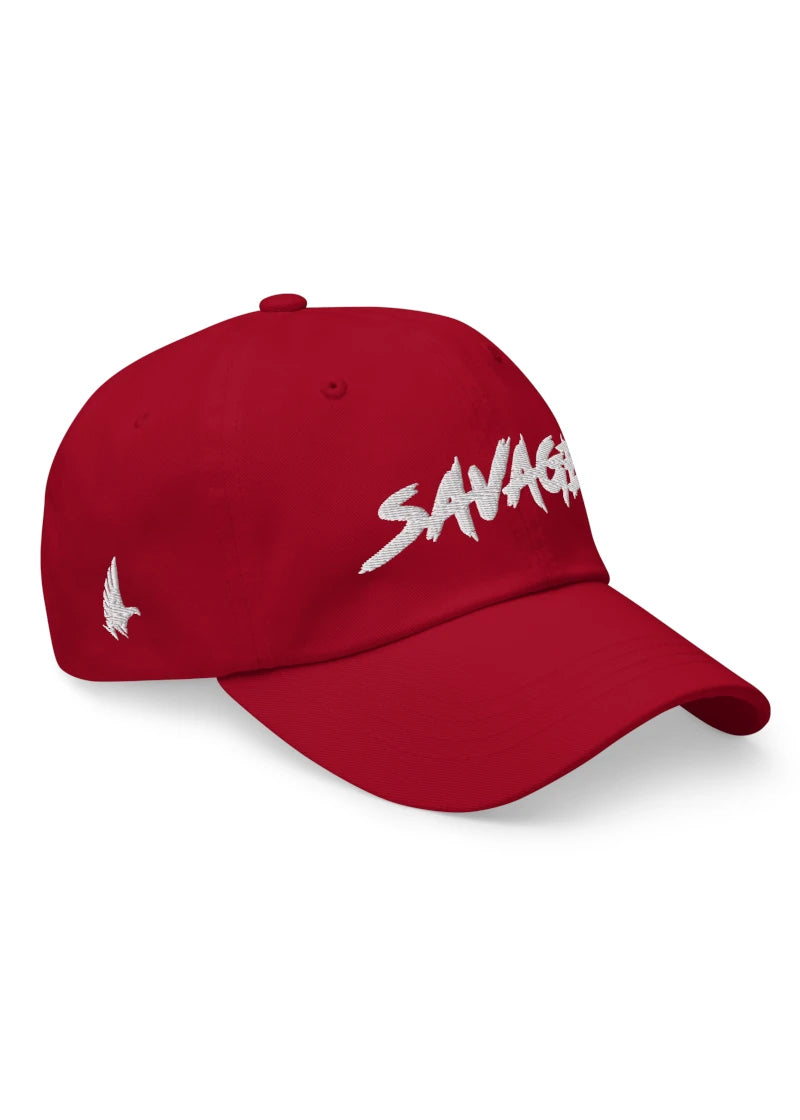 Loyalty Vibes Savage Dad Hat Red Adjustable Loyalty Vibes