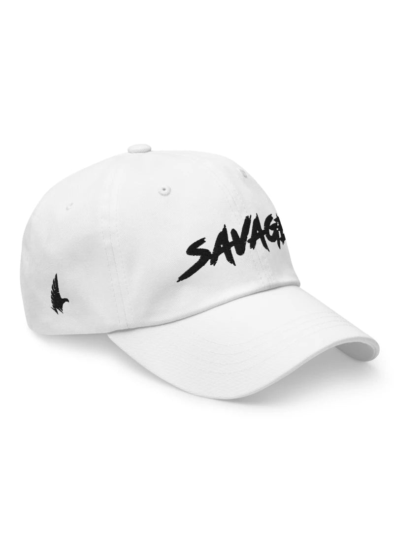 Loyalty Vibes Savage Dad Hat White Adjustable Loyalty Vibes