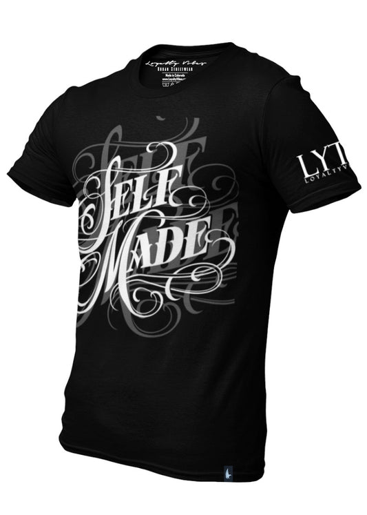 Loyalty Vibes Self Made Streetwear T-Shirt Black Grey White Loyalty Vibes