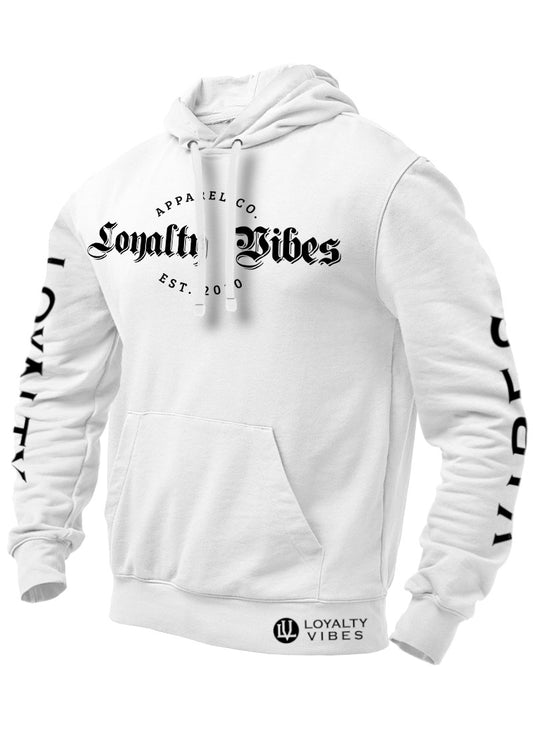 Loyalty Vibes Slade Logo Graphic Hoodie White Loyalty Vibes