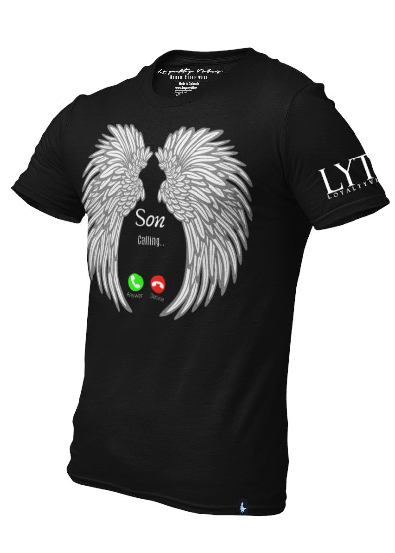 Loyalty Vibes Son Calling Memorial Graphic T-Shirt Black Loyalty Vibes