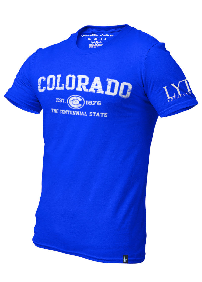Loyalty Vibes Loyalty Vibes Sportswear Colorado Graphic T-Shirt Blue
