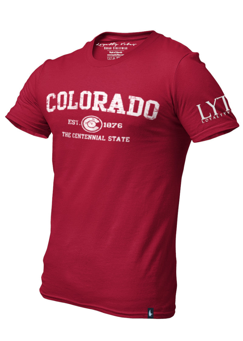 Loyalty Vibes Loyalty Vibes Sportswear Colorado Graphic T-Shirt Maroon