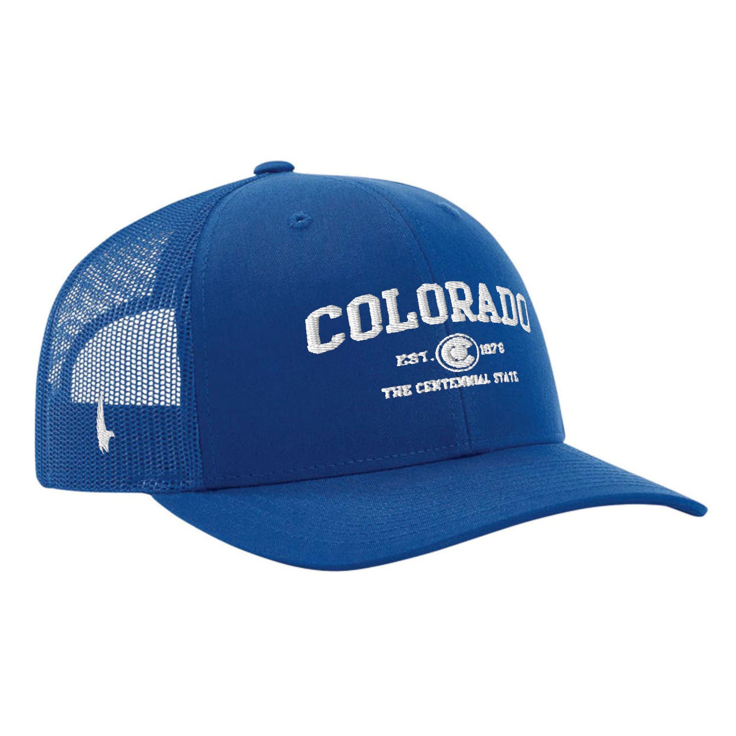 Loyalty Vibes Sportswear Colorado Trucker Hat Blue White OS Loyalty Vibes
