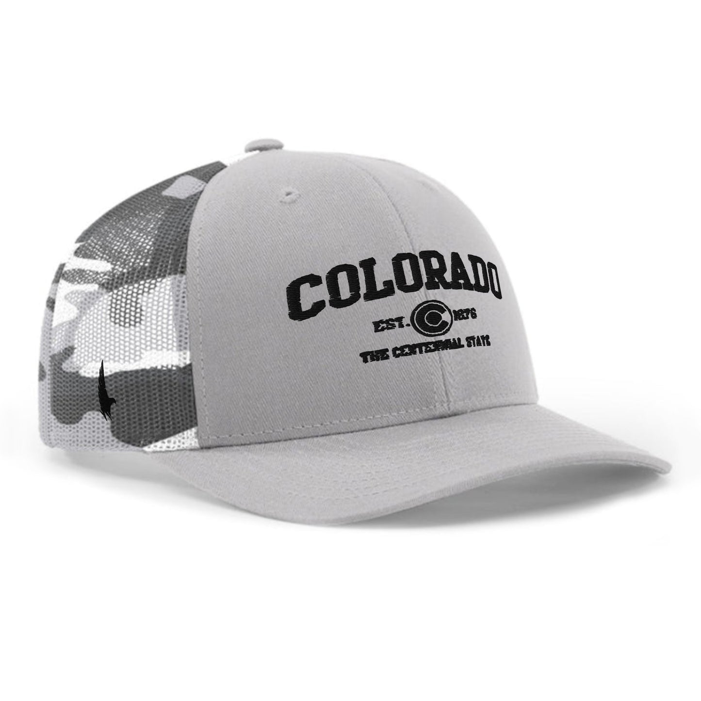 Loyalty Vibes Sportswear Colorado Trucker Hat Grey Camo Black OS Loyalty Vibes