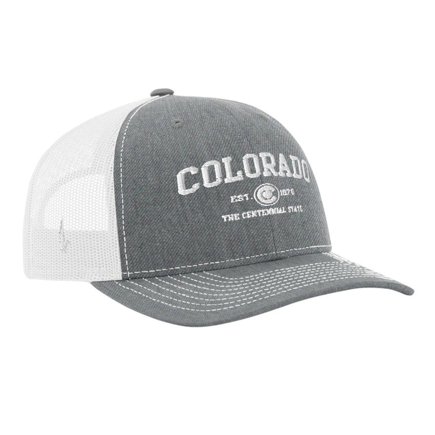 Loyalty Vibes Sportswear Colorado Trucker Hat Heather Grey White OS Loyalty Vibes