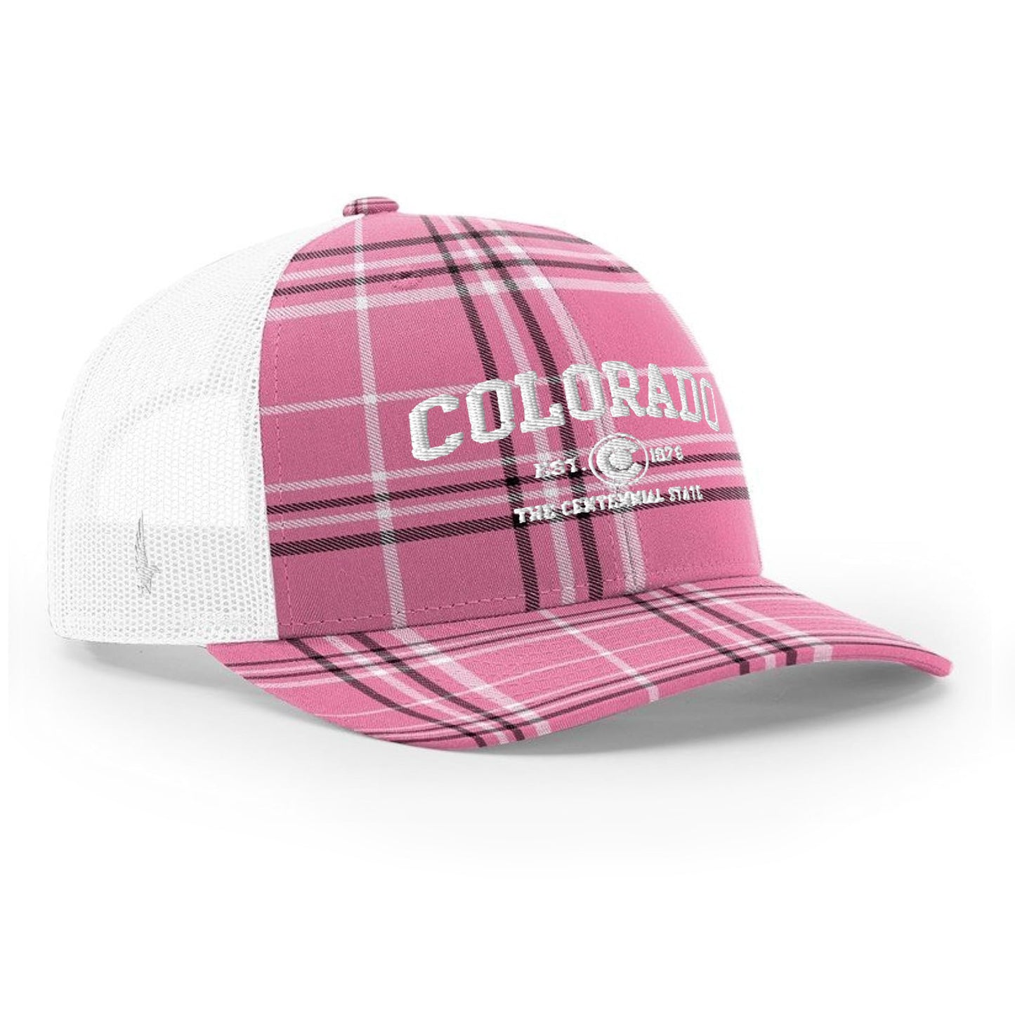 Loyalty Vibes Sportswear Colorado Trucker Hat Pink Crest White OS Loyalty Vibes