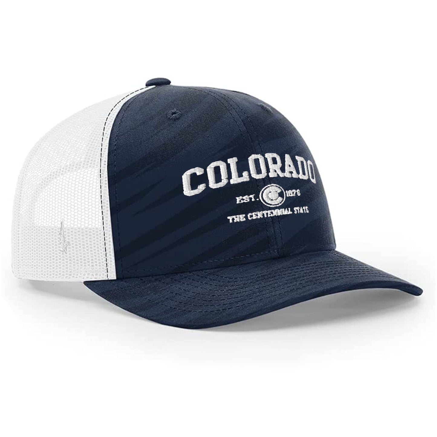 Loyalty Vibes Sportswear Colorado Trucker Hat Razer Navy Blue White OS Loyalty Vibes