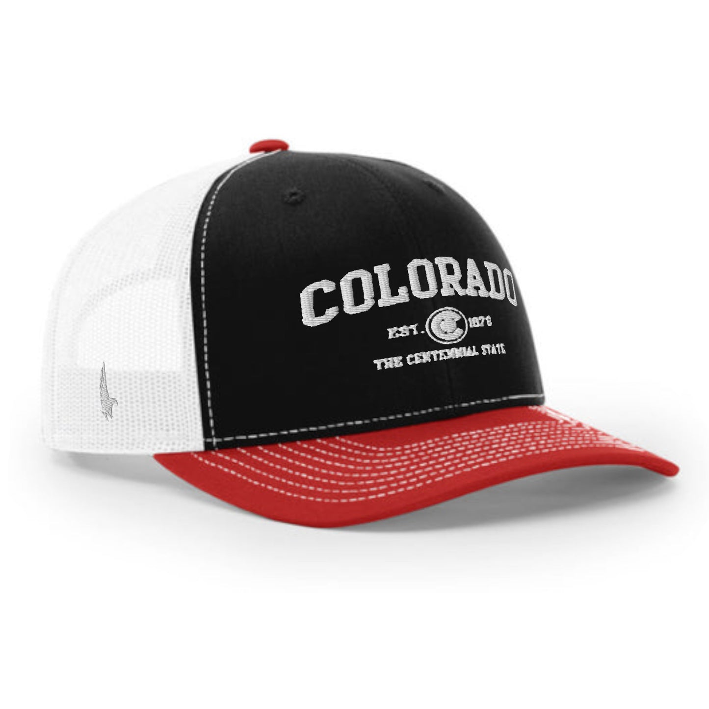 Loyalty Vibes Sportswear Colorado Trucker Hat White Black Red OS Loyalty Vibes