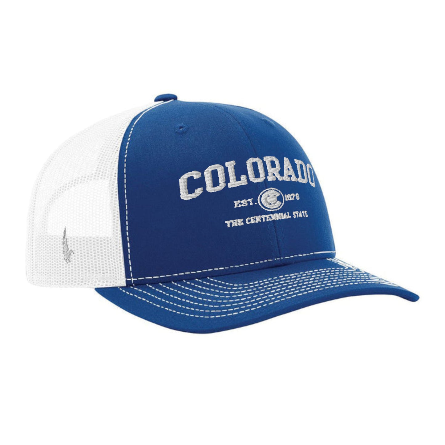 Loyalty Vibes Sportswear Colorado Trucker Hat White Blue OS Loyalty Vibes