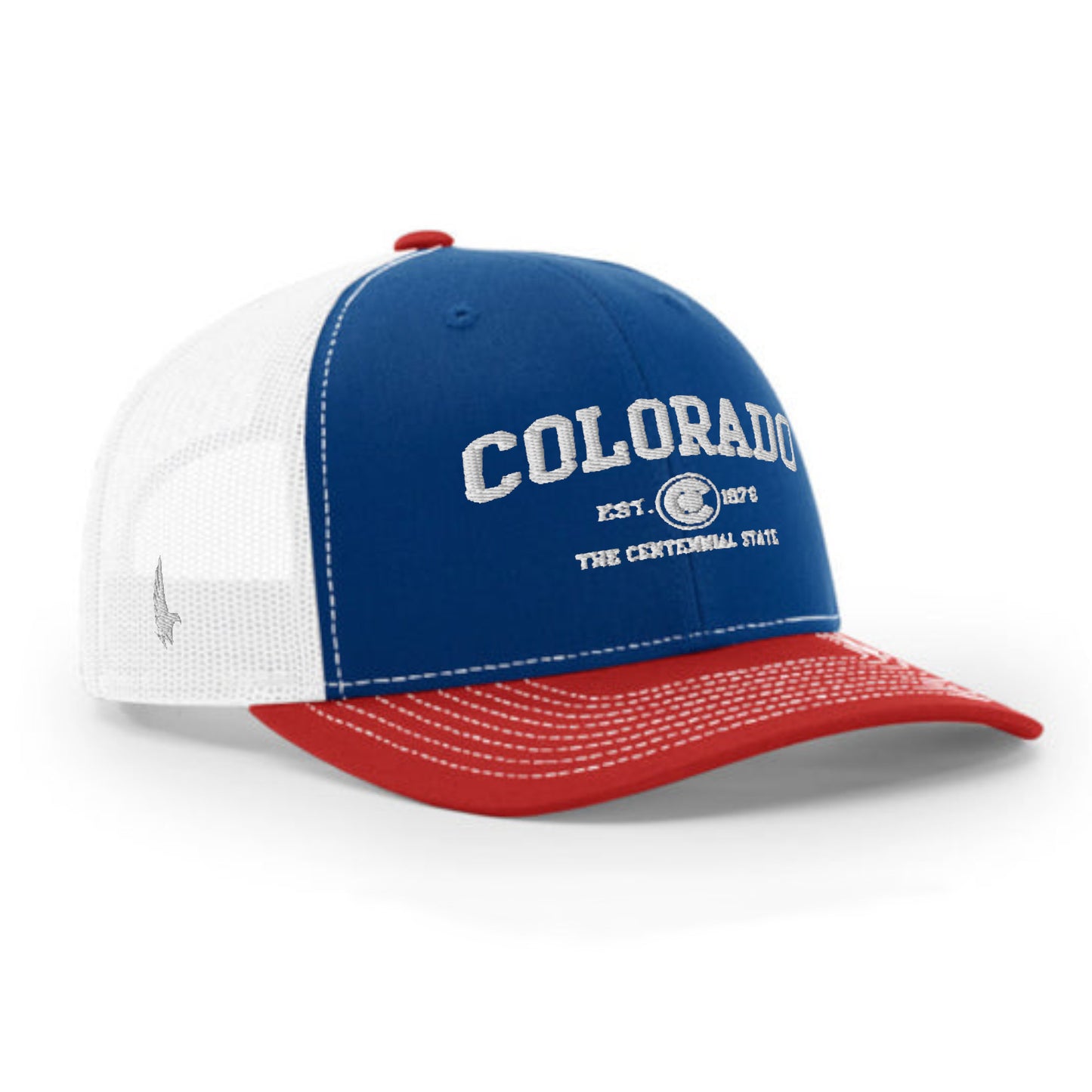 Loyalty Vibes Sportswear Colorado Trucker Hat White Blue Red White OS Loyalty Vibes