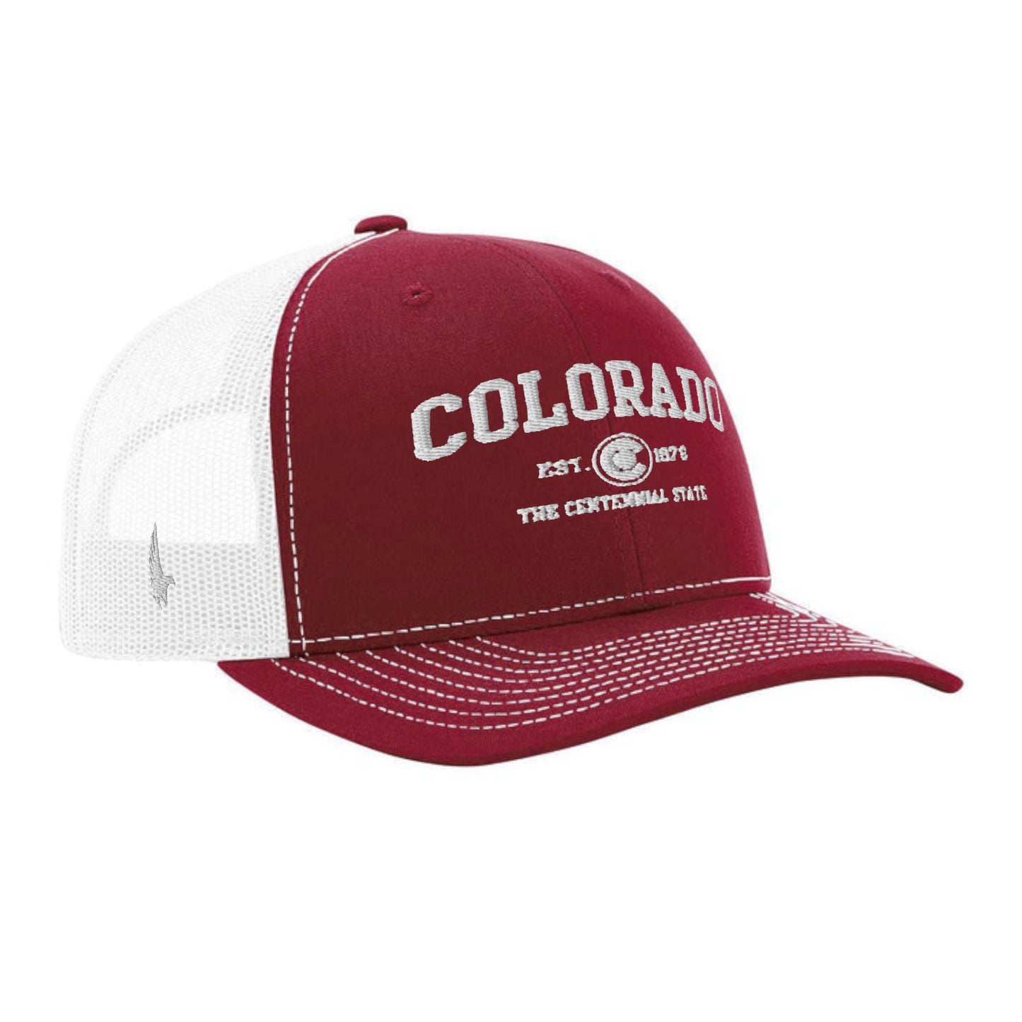 Loyalty Vibes Sportswear Colorado Trucker Hat White Maroon OS Loyalty Vibes