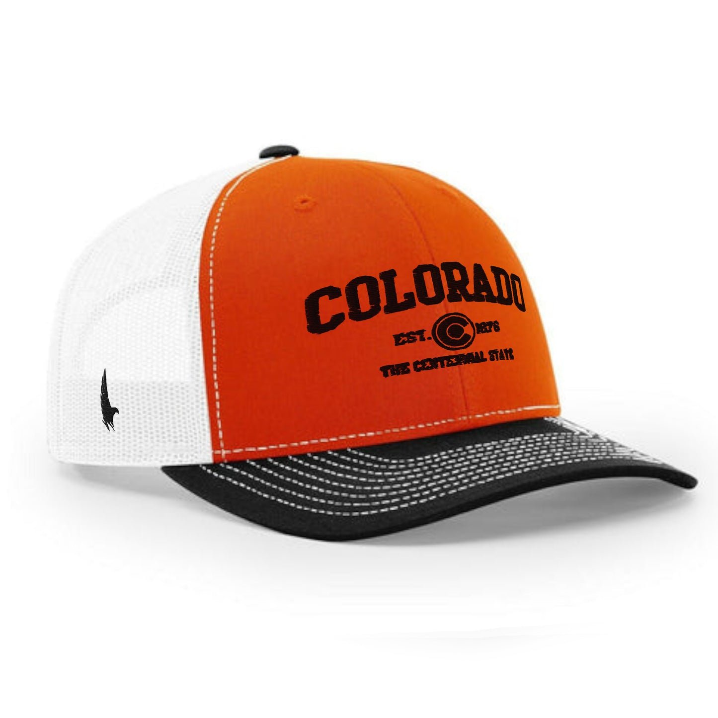 Loyalty Vibes Sportswear Colorado Trucker Hat White Orange Black Black OS Loyalty Vibes