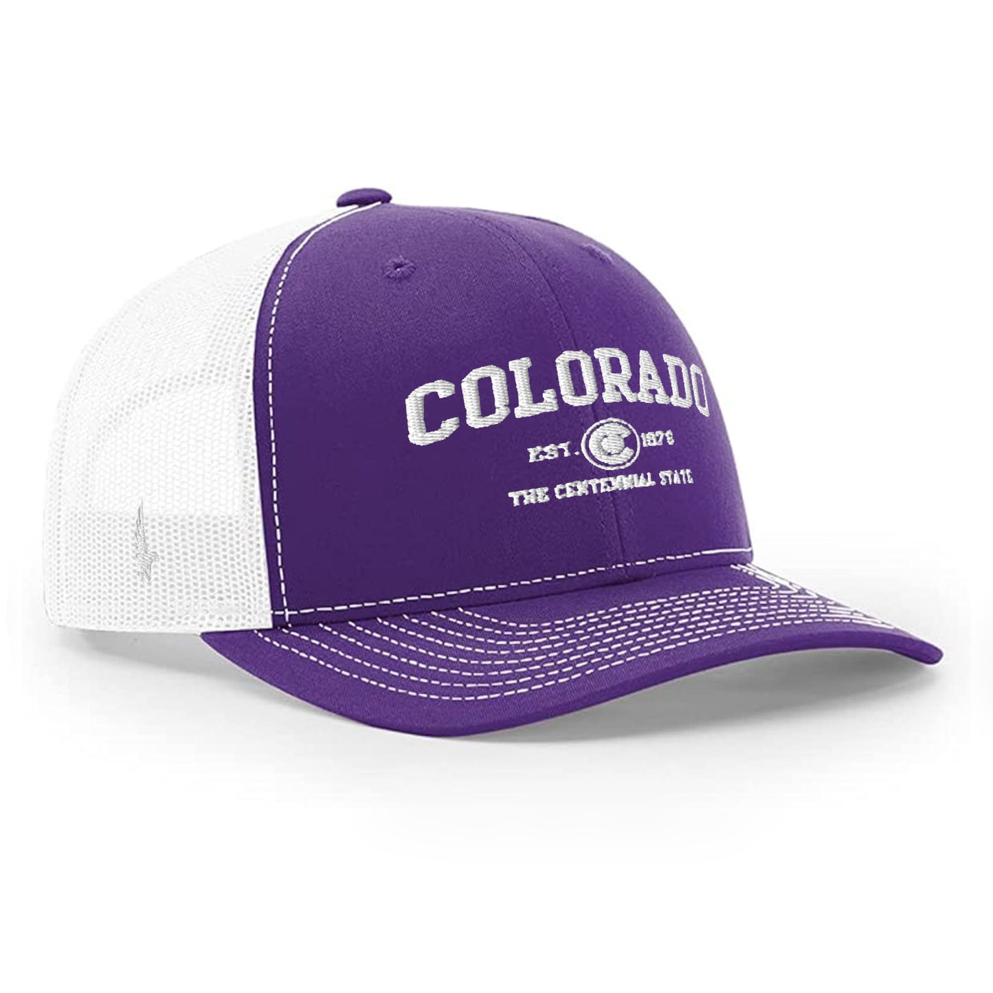 Loyalty Vibes Sportswear Colorado Trucker Hat White Purple OS Loyalty Vibes