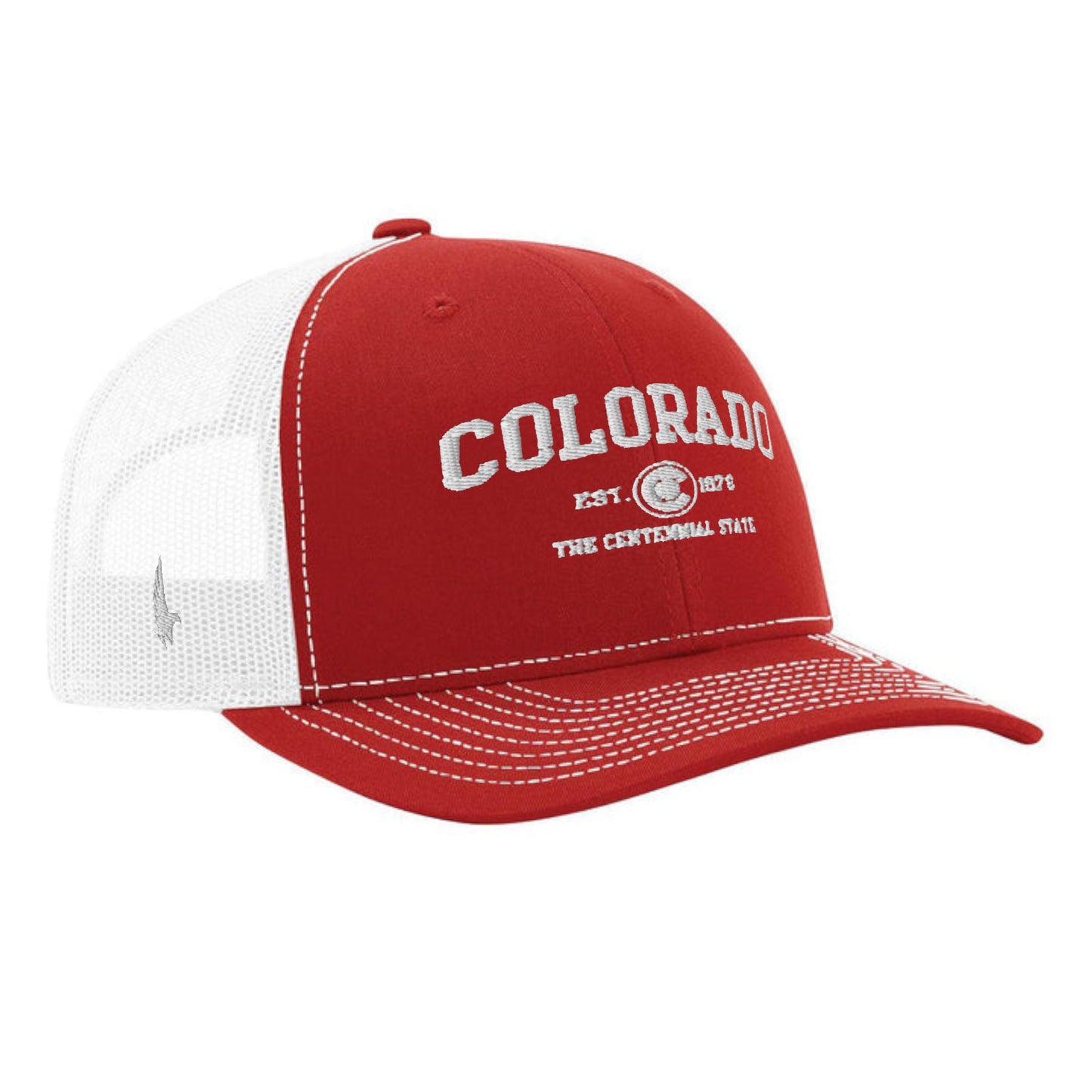 Loyalty Vibes Sportswear Colorado Trucker Hat White Red OS Loyalty Vibes