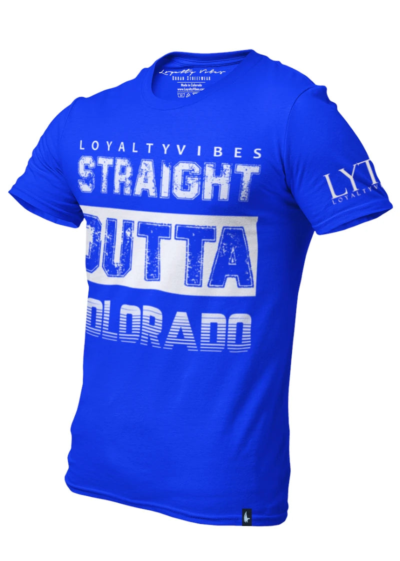 Loyalty Vibes Straight Outta Colorado Streetwear T-Shirt Blue Loyalty Vibes
