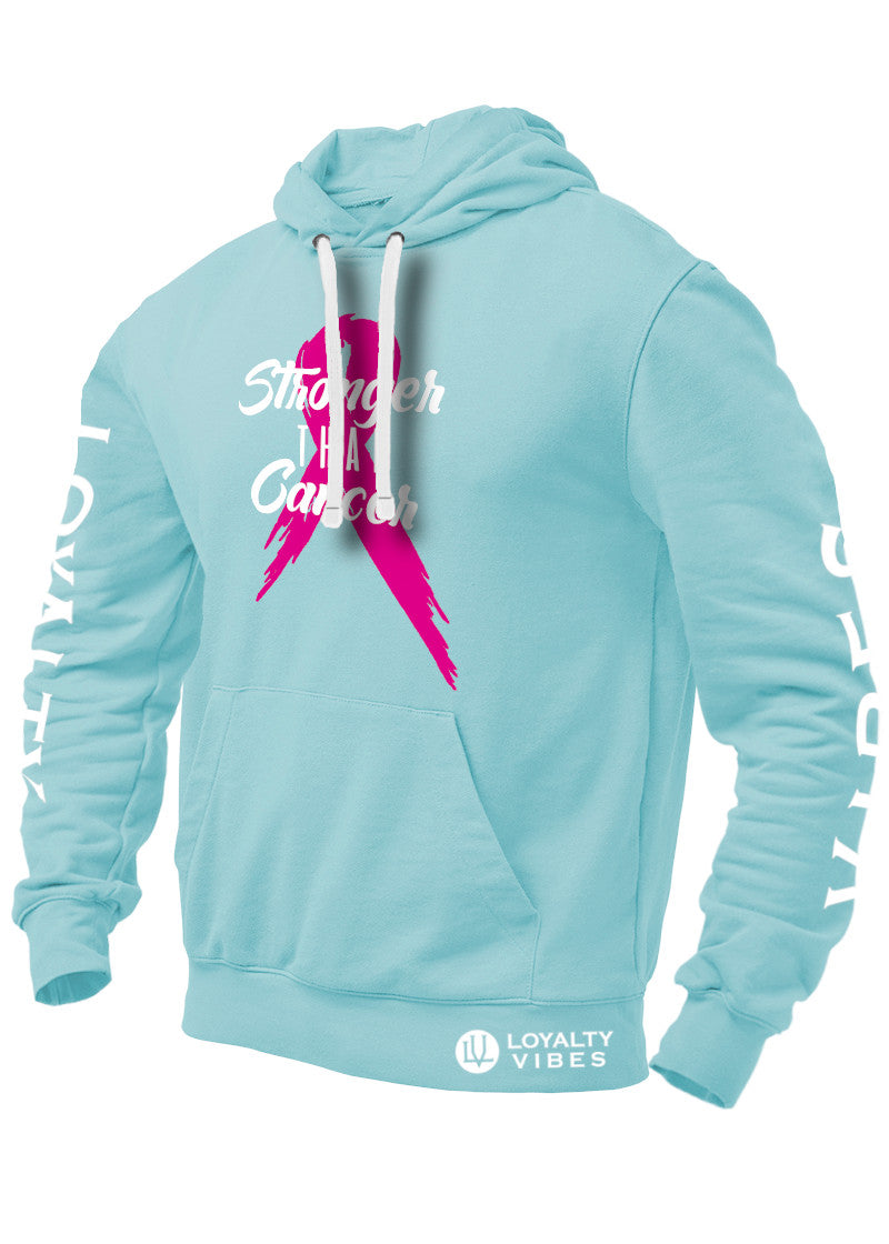 Loyalty Vibes Loyalty Vibes Stronger Than Cancer Graphic Hoodie Baby Blue