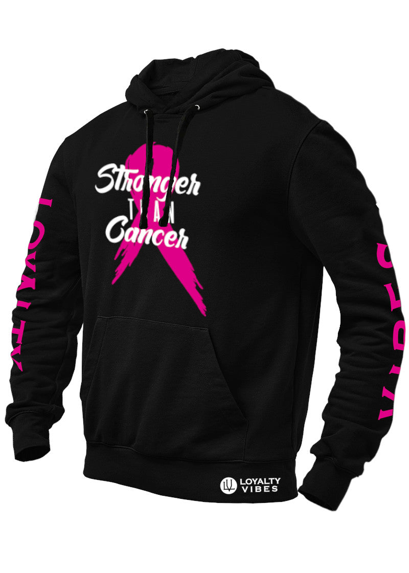 Loyalty Vibes Loyalty Vibes Stronger Than Cancer Graphic Hoodie Black Pink