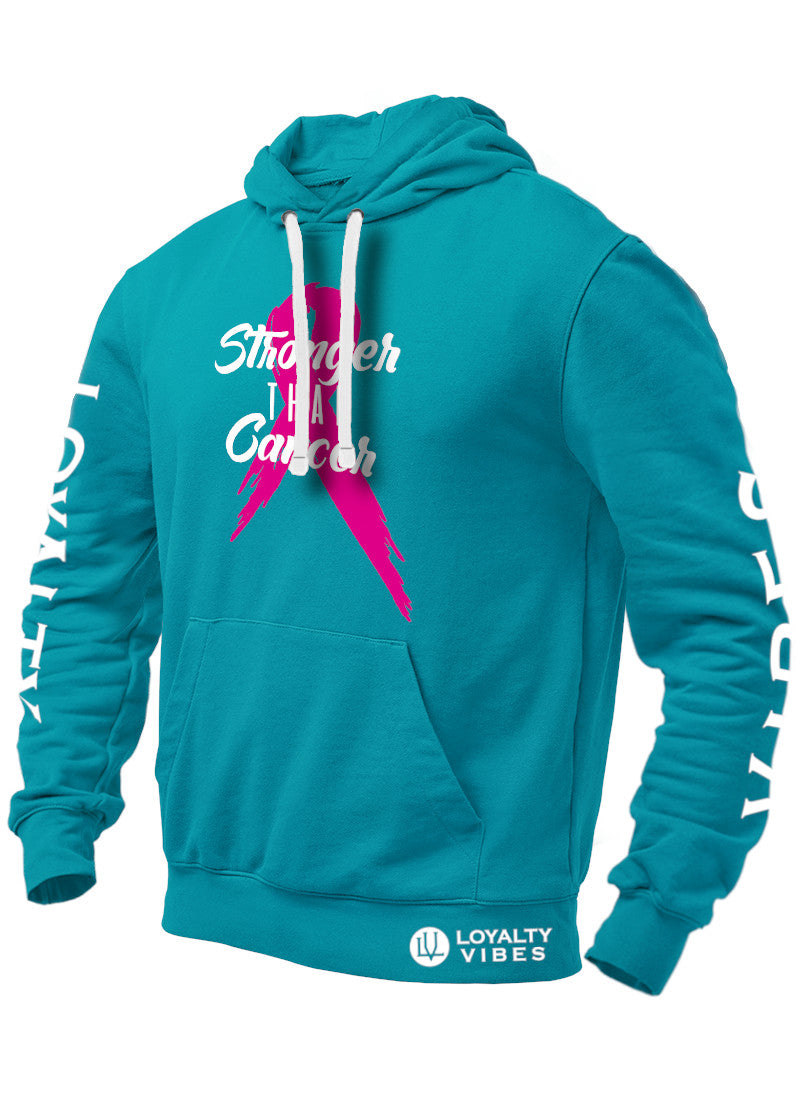 Loyalty Vibes Loyalty Vibes Stronger Than Cancer Graphic Hoodie Urban Blue