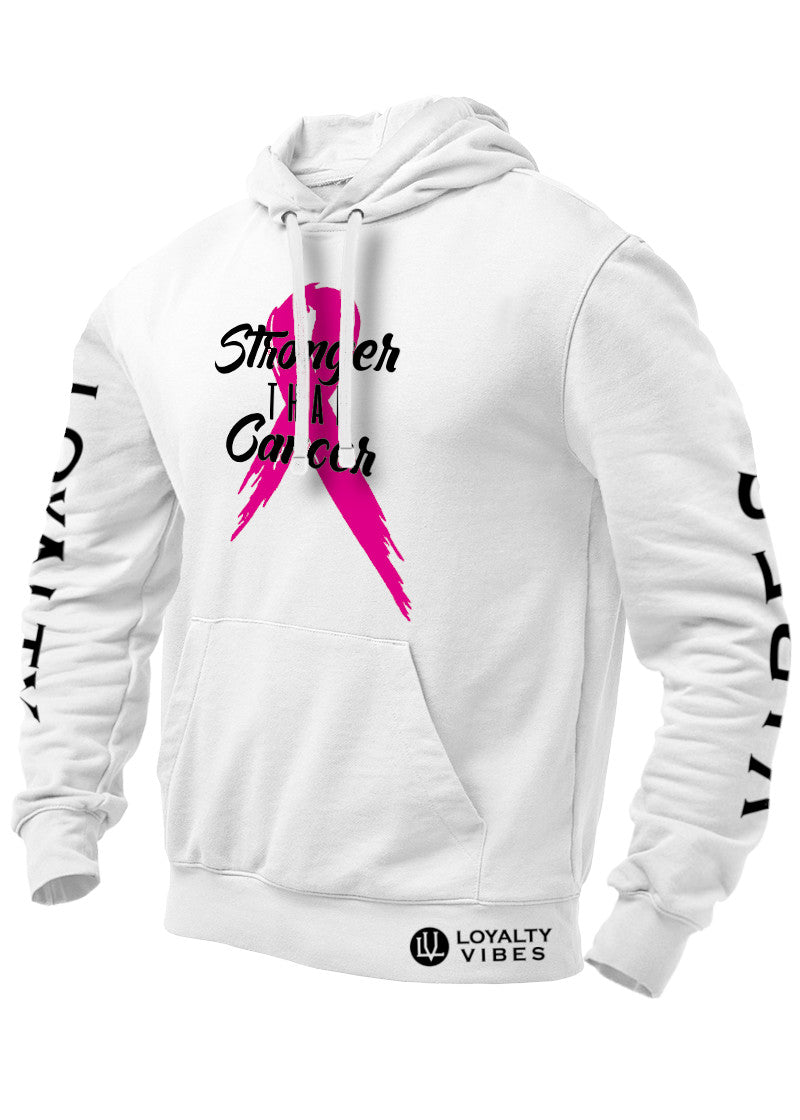Loyalty Vibes Loyalty Vibes Stronger Than Cancer Graphic Hoodie White