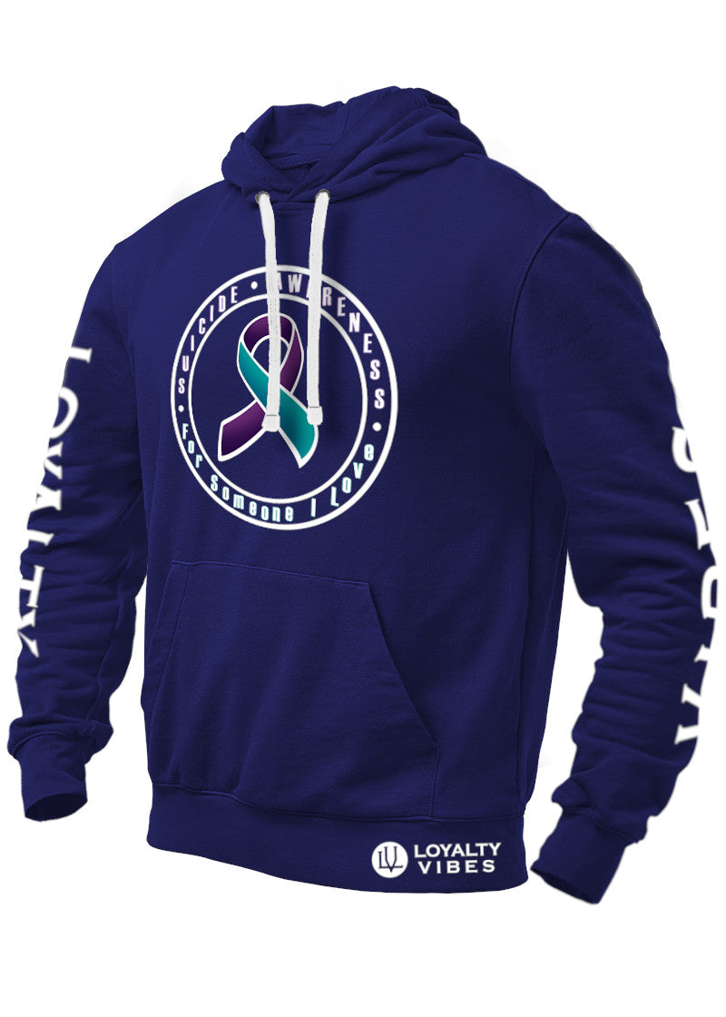 Loyalty Vibes Loyalty Vibes Suicide Awareness Prevention Graphic Hoodie Navy Blue White