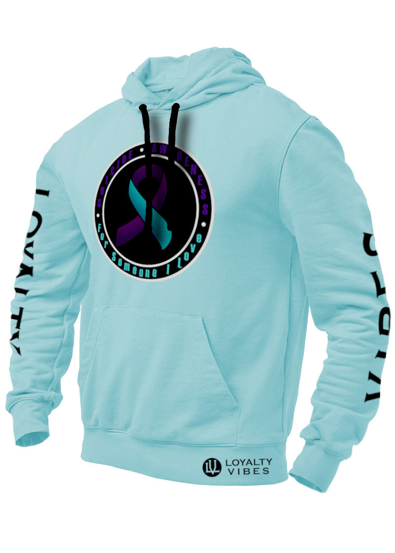 Loyalty Vibes Loyalty Vibes Suicide Awareness Prevention Graphic Hoodie Sky Blue Black