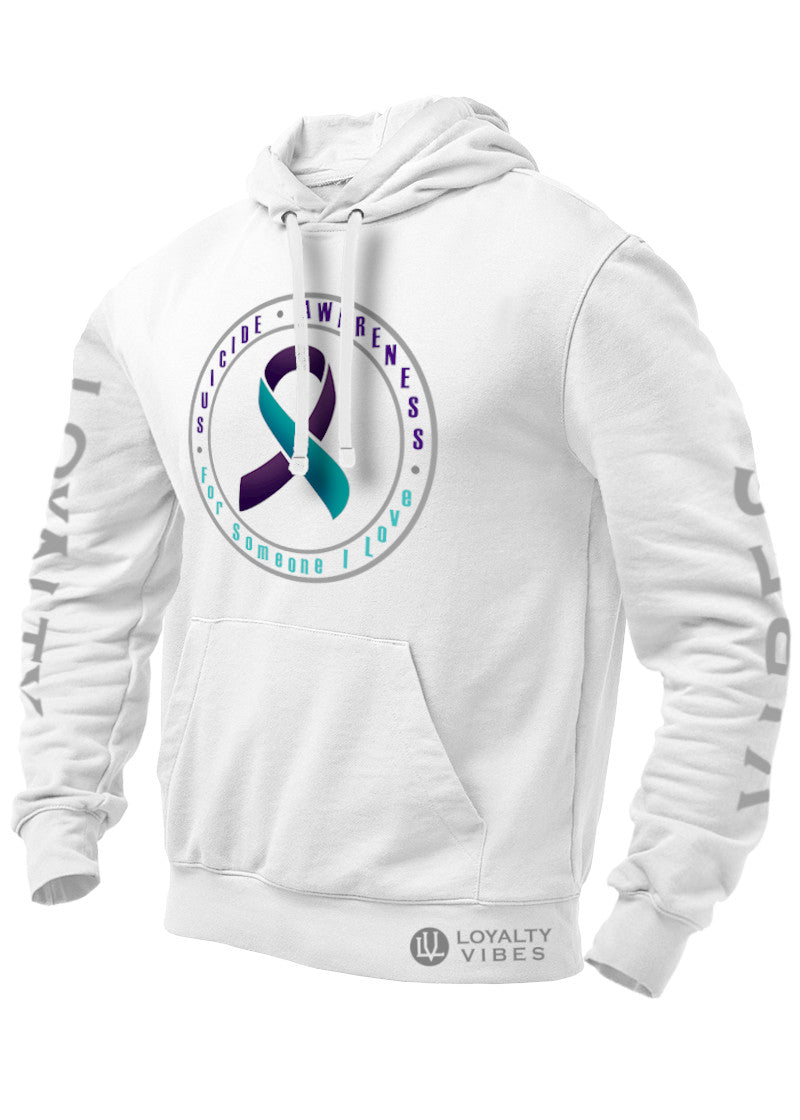 Loyalty Vibes Loyalty Vibes Suicide Awareness Prevention Graphic Hoodie White Grey