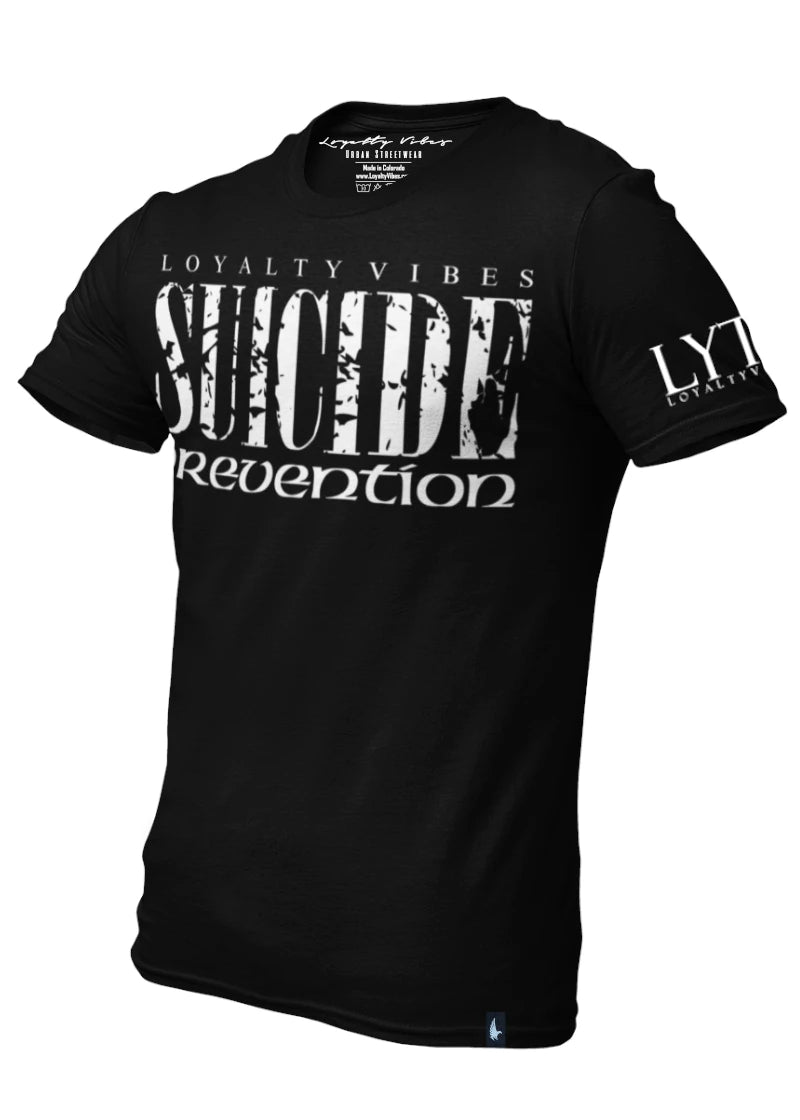 Suicide Prevention T-Shirt Black - Loyalty Vibes