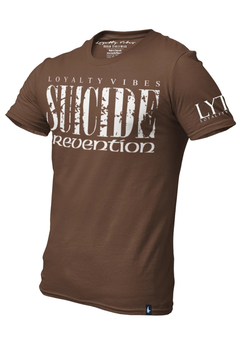 Suicide Prevention T-Shirt Brown - Loyalty Vibes