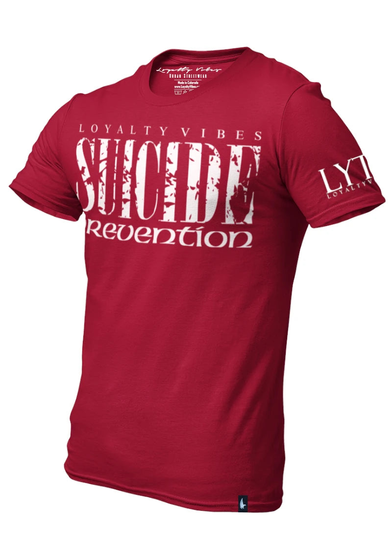 Suicide Prevention T-Shirt Maroon - Loyalty Vibes