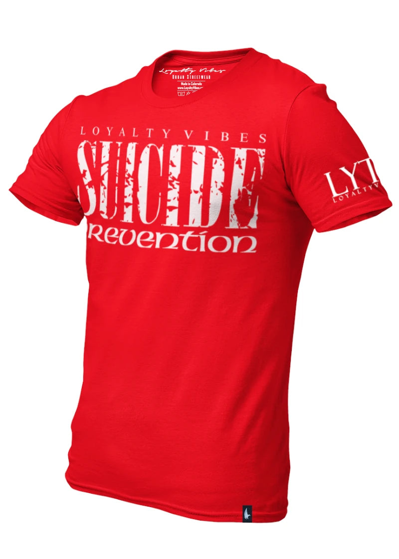 Suicide Prevention T-Shirt Red - Loyalty Vibes
