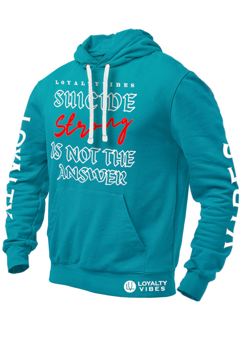 Loyalty Vibes Suicide Strong Graphic Streetwear Hoodie Urban Blue Loyalty Vibes