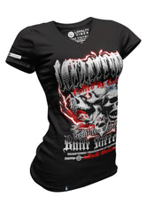 Women's Triple Sins V-Neck Tee Black - Loyalty Vibes